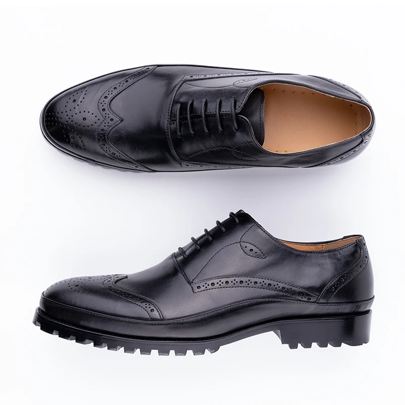 Oxford Brogue Leather - High Quality Genuine Leather Shoes Casual