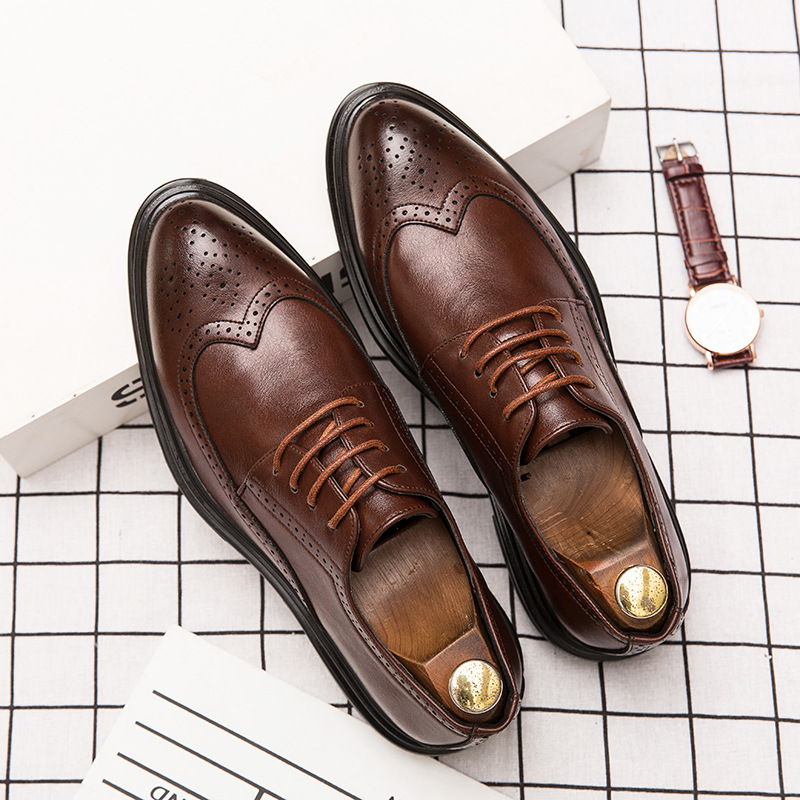 Oxford Brogue Leather - High Quality Brogues Leather Shoes Men