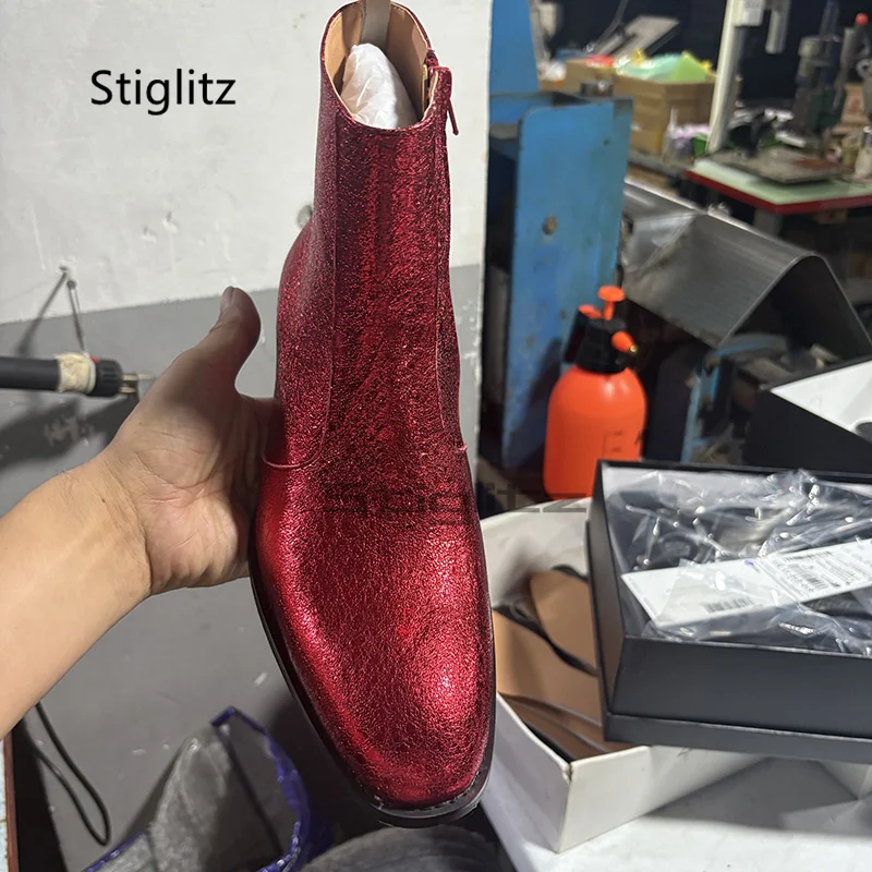 Red Genuine Leather Chelsea Bo - Men Shoes Size 11 review and price