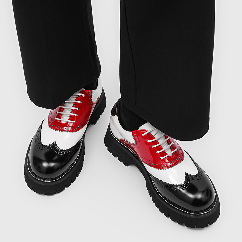 men's fashion hip hop rock pla - Oxford Brogue Leather review and price