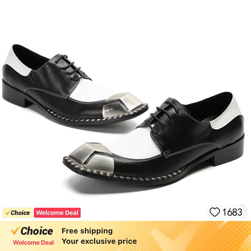 LUXURY MEN'S OXFORD SHOES BLAC - Oxford Brogue Leather review and price