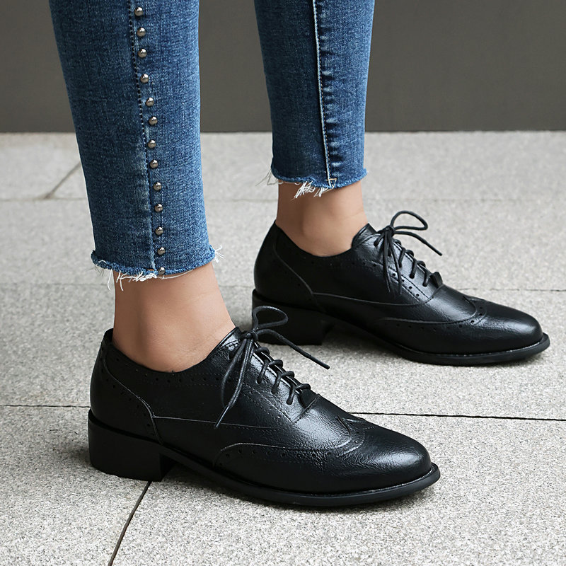 Brogue Oxford Shoes Women Lace - Oxford Brogue Leather review and price