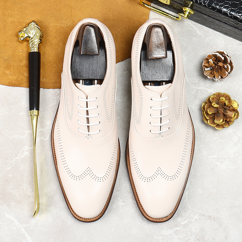 White Concise Wear-Resistant G - Oxford Brogue Leather review and price
