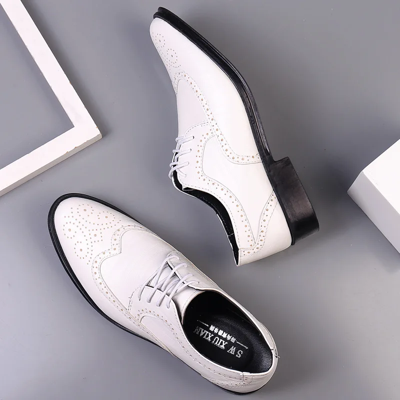 Oxford Shoes Genuine Calfskin  - Oxford Brogue Leather review and price