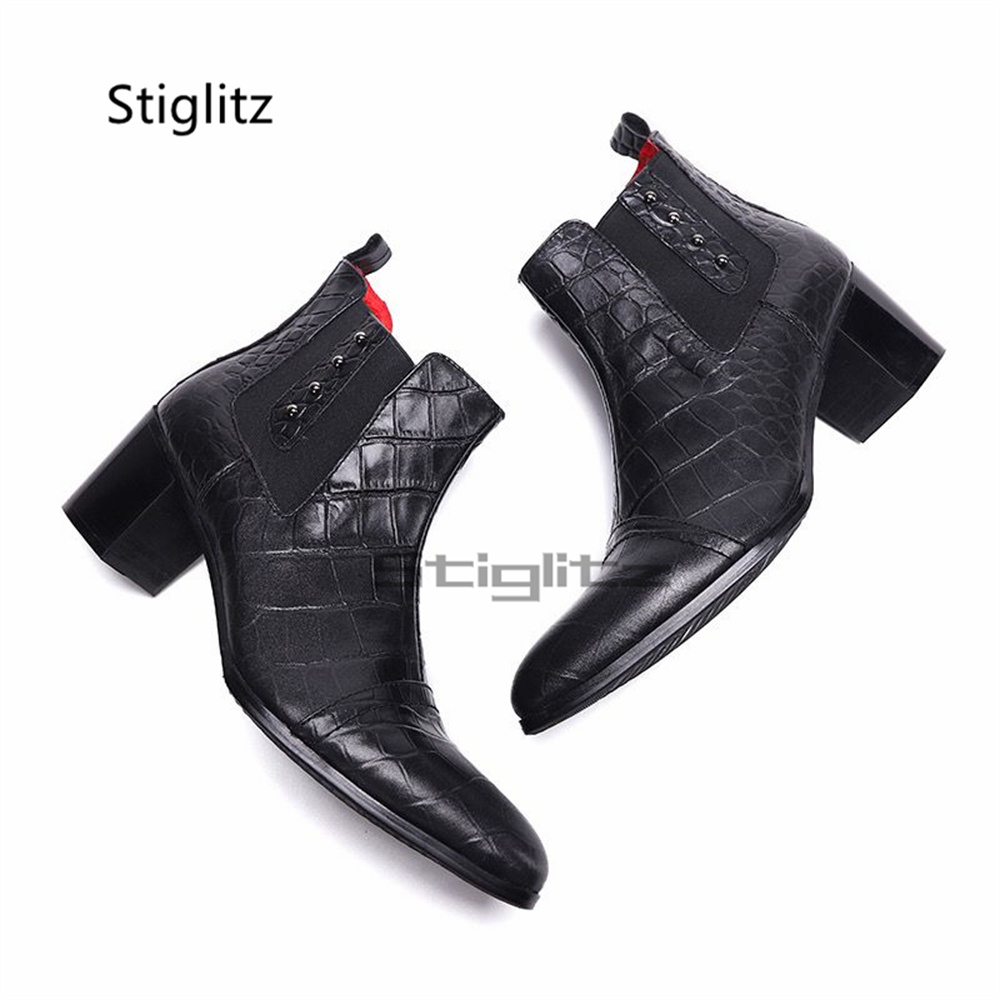 Retro High Heels Chelsea Boots - Men Shoes Size 11 review and price