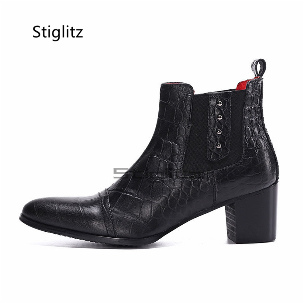 Retro High Heels Chelsea Boots - Men Shoes Size 11 review and price