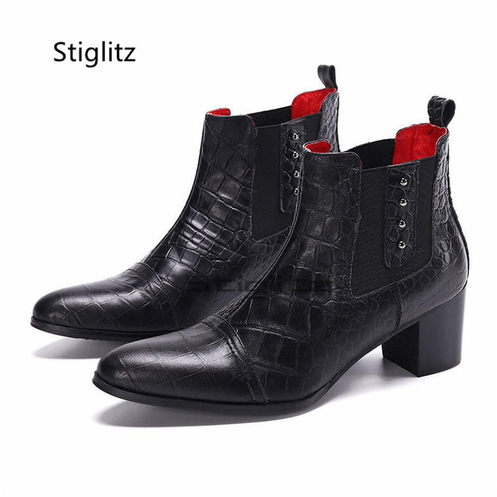 Retro High Heels Chelsea Boots - Men Shoes Size 11 review and price