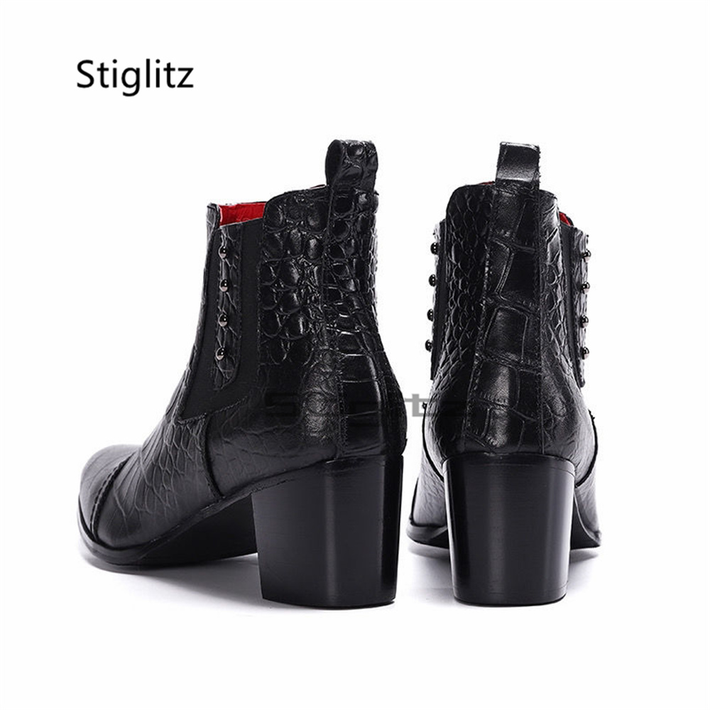 Retro High Heels Chelsea Boots - Men Shoes Size 11 review and price