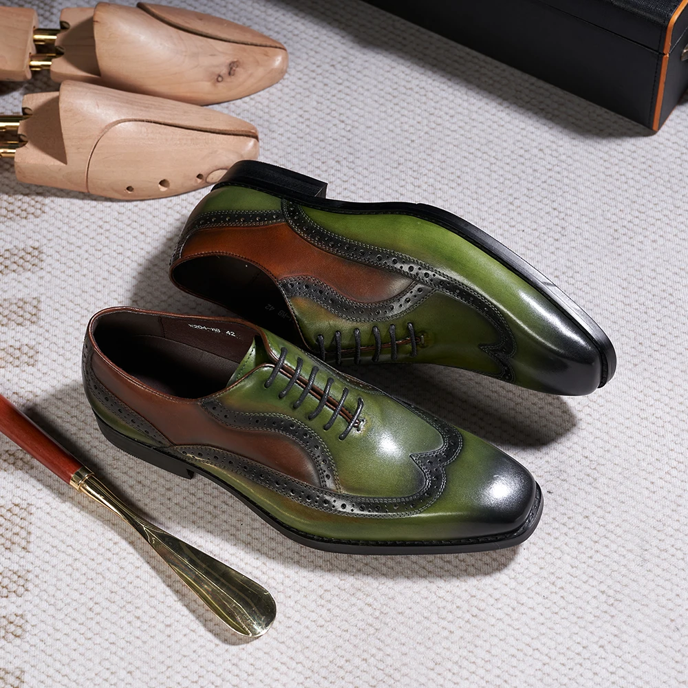 Luxury Italian Men's Oxfords G - Oxford Brogue Leather review and price