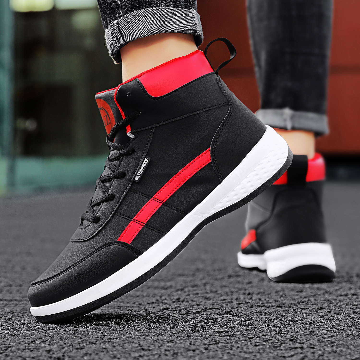 Pu Leather Men Shoes Sneakers  - Men'S Shoes Business Casual review and price