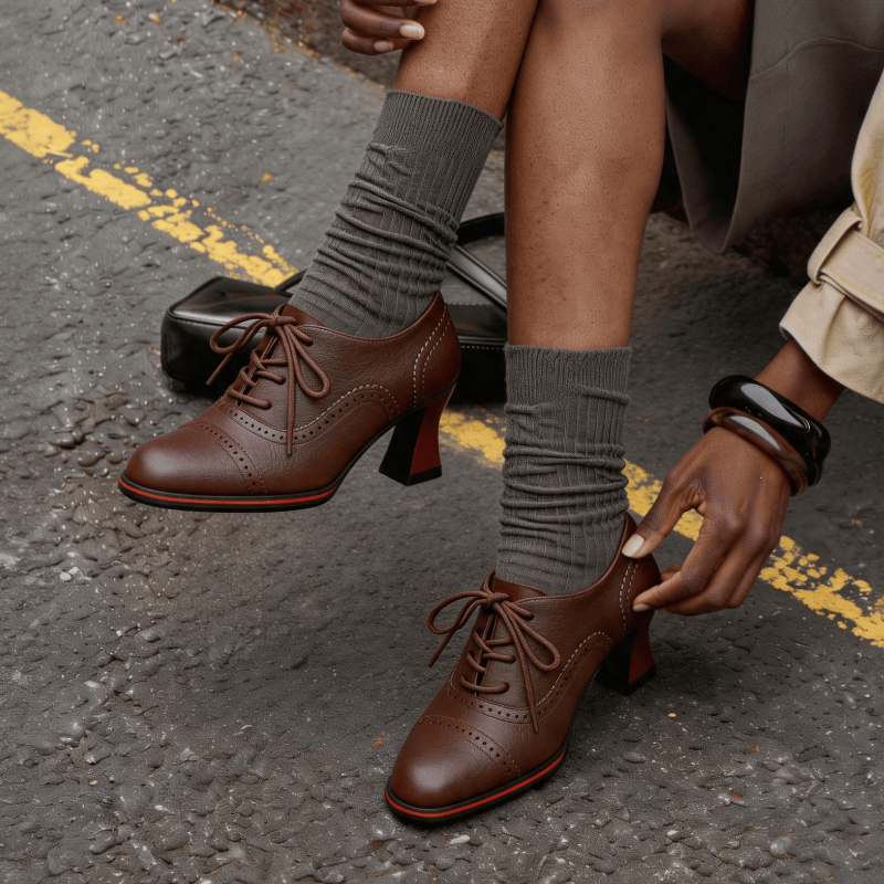 Women’s Faux Leather Brogue Ox - Oxford Brogue Leather review and price